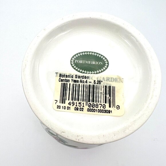 Portmeirion Botanic Garden Canton Vase Rhododendron Pattern 5 1/4" Cottagecore - Picture 7 of 9